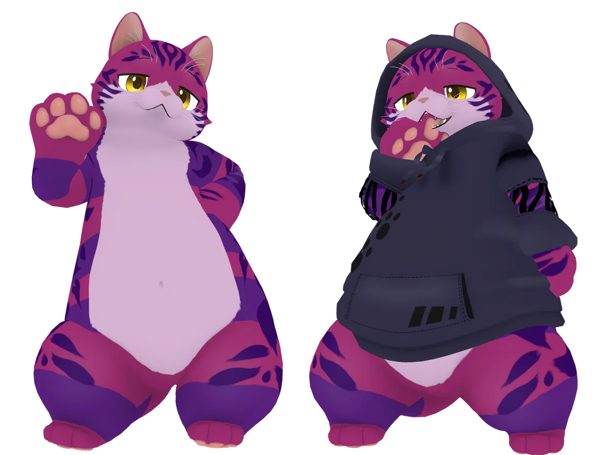 素体（左）と服あり（右）の撮影例